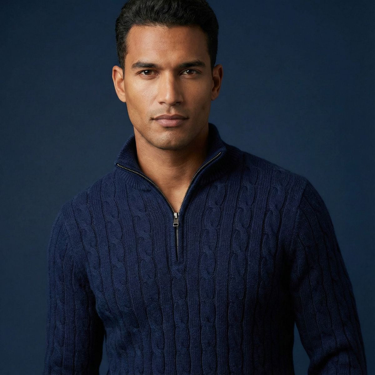 The Milano Quarter-Zip | Soft-Touch Cotton Premium - Montarè Italia