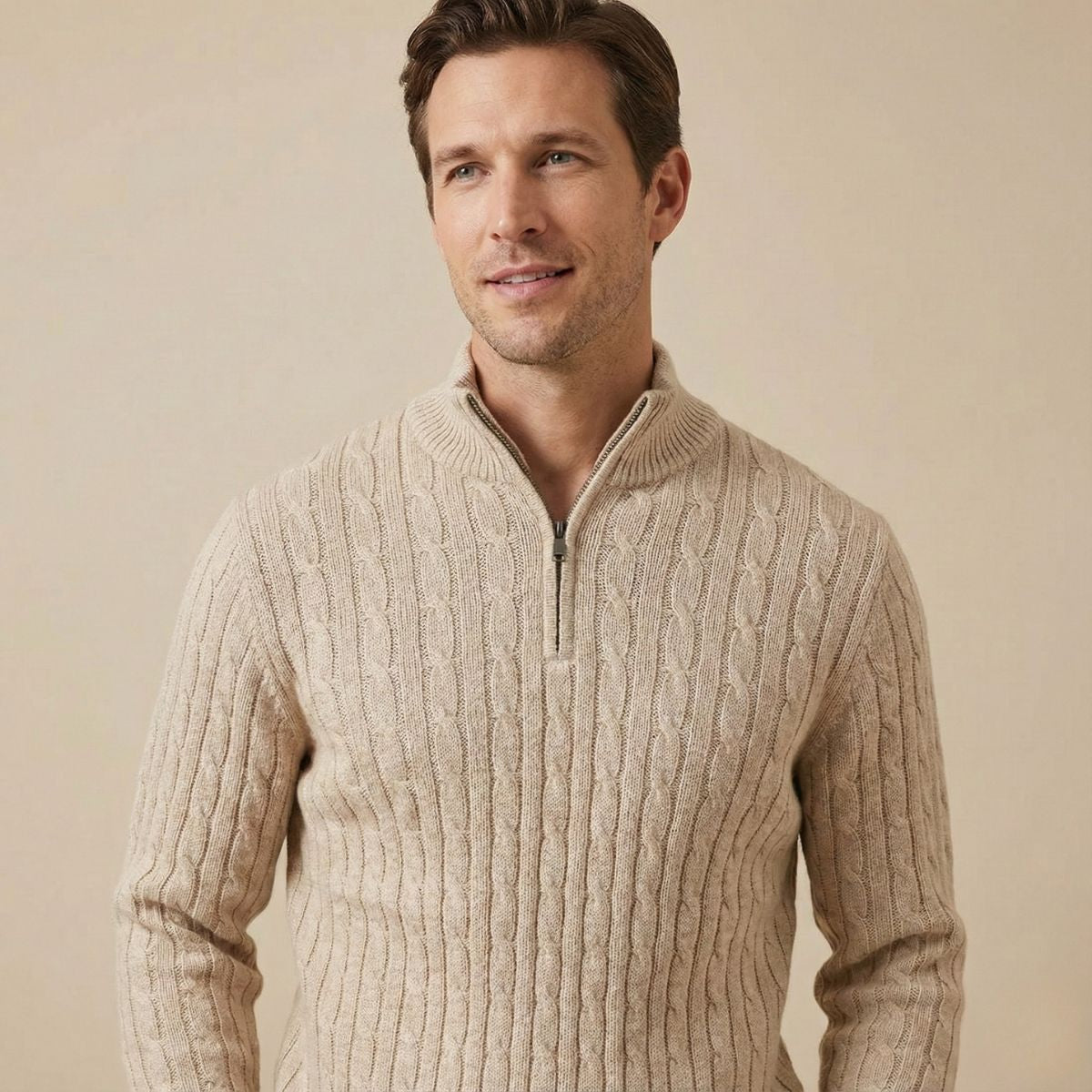 The Milano Quarter-Zip | Soft-Touch Cotton Premium - Montarè Italia