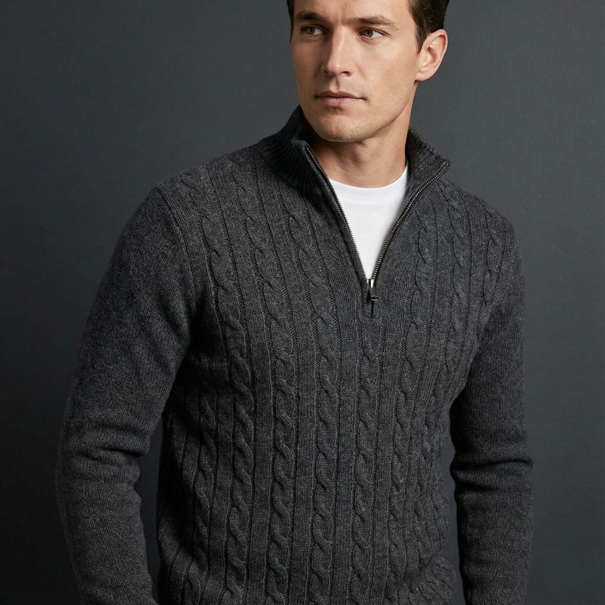 The Milano Quarter-Zip | Soft-Touch Cotton Premium - Montarè Italia